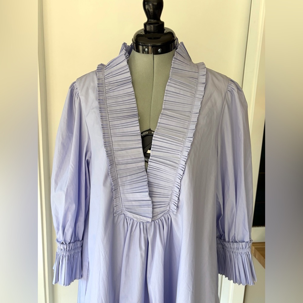 Sovere Studio NWOT Rapture Shift Pleated V-Neck Mini, Lavender, szS - Picture 10 of 15